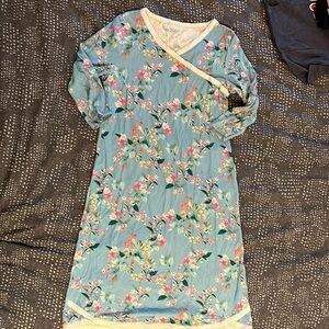 Garnet Hill Asian wrap night gown